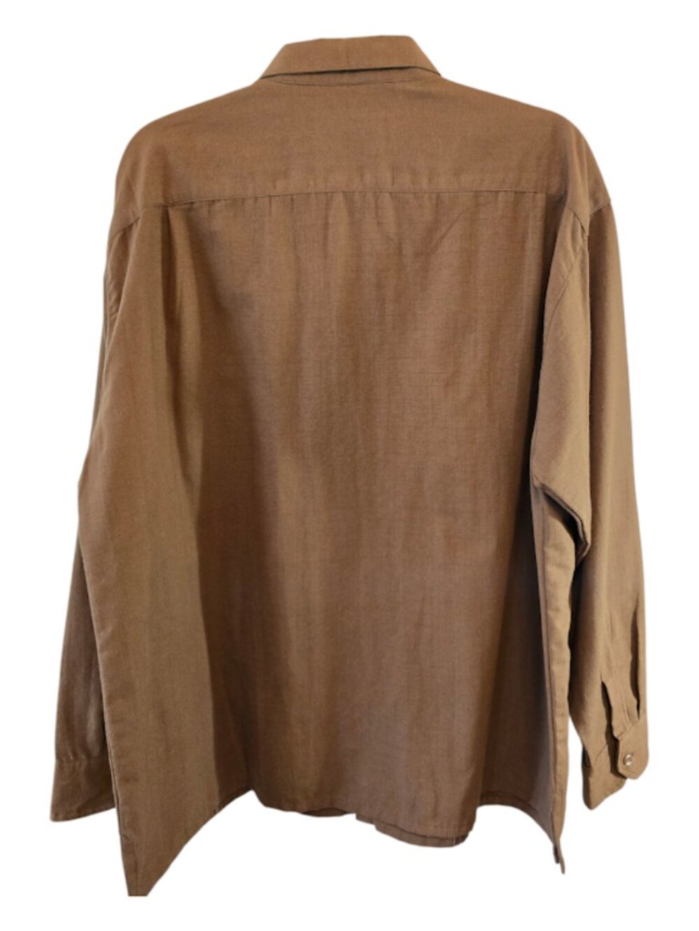 BROWN GUAYABERA SIZE XL LONG SLEEVE PLEATED EMBROIDERED LIKE NEW AUTHENTIC - Picture 6 of 9